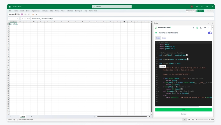 Anaconda 代码包含一个专用的导入和定义脚本，用户可以在其中设置项目导入并初始化重要的函数和类.png
